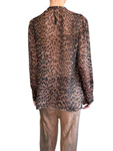 Load image into Gallery viewer, Tuxedo Leopard Blouse

