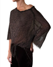 Load image into Gallery viewer, Aila Blouse Leopard Chiffon
