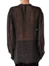 Load image into Gallery viewer, Tuxedo Leopard Blouse
