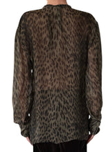 Load image into Gallery viewer, Tuxedo Leopard Blouse

