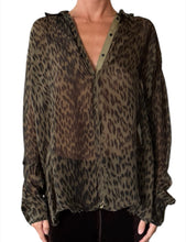 Load image into Gallery viewer, Capri Leopard Chiffon Shirt
