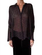 Dijon Shirt Leopard Chiffon