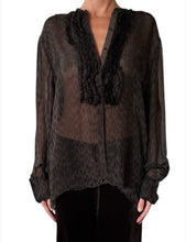 Load image into Gallery viewer, Tuxedo Leopard Blouse

