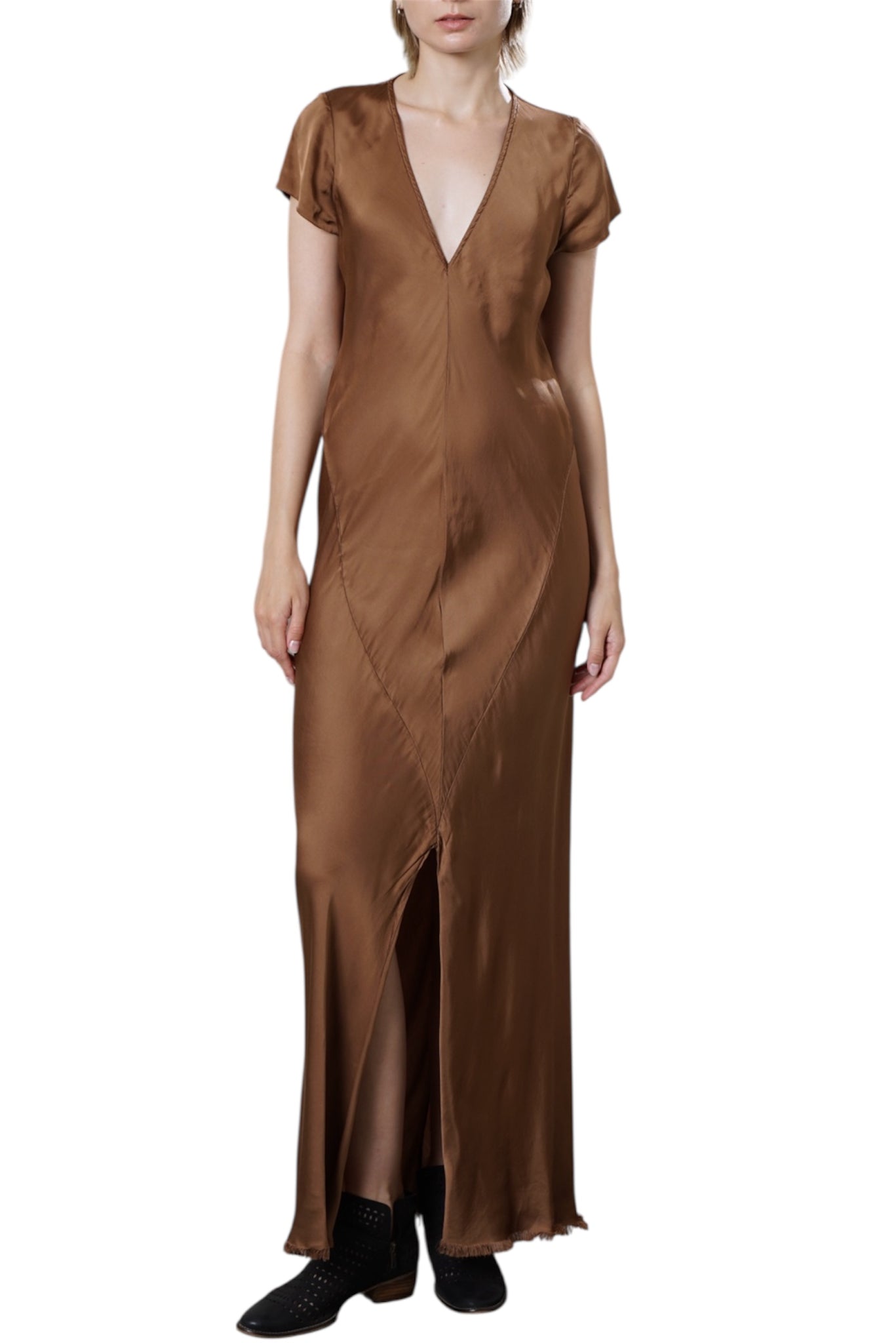 jaga silk dress Jaga Malibu Kaftan in Titan Grey